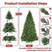 4ft PE PVC Hybrid Automatic Tree Steel Wire Wire Artificial Christmas Tree