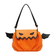 Halloween Pumpkin Crossbody Bag with Wings