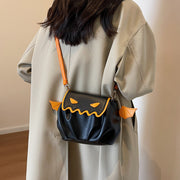 Halloween Pumpkin Crossbody Bag with Wings