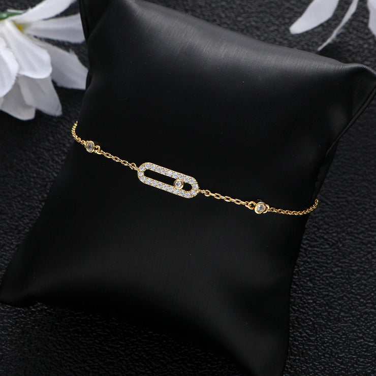 Classic Zirconia Eye Geometric Zirconia Bracelet