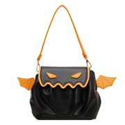Halloween Pumpkin Crossbody Bag with Wings