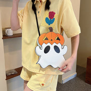 Halloween 3D Cartoon Pumpkin & Ghost Crossbody Bag