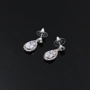 Luxury Zircon Necklace & Earrings Bridal Set