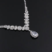 Luxury Zircon Necklace & Earrings Bridal Set