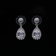 Luxury Zircon Necklace & Earrings Bridal Set