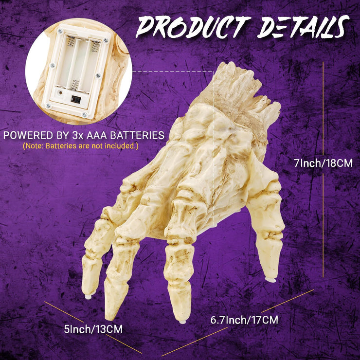 Halloween Crawling Zombie Hand with Lights & Sound
