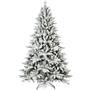 7FT Unlit Christmas Tree, Hinged Artificial Trees 1514 Premium PVC Branches