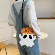 Halloween 3D Cartoon Pumpkin & Ghost Crossbody Bag