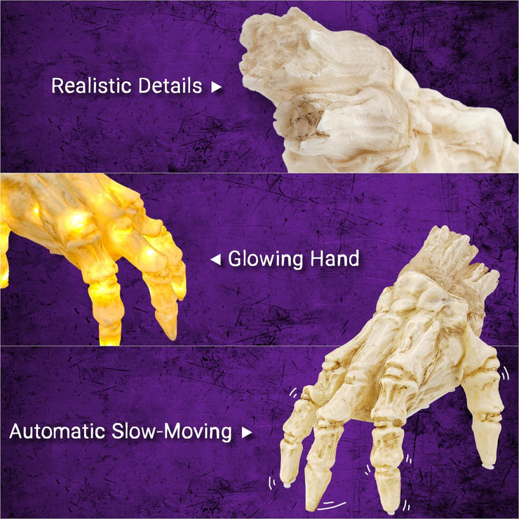 Halloween Crawling Zombie Hand with Lights & Sound