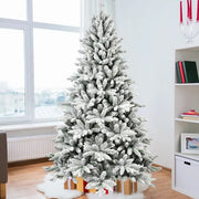 7FT Unlit Christmas Tree, Hinged Artificial Trees 1514 Premium PVC Branches