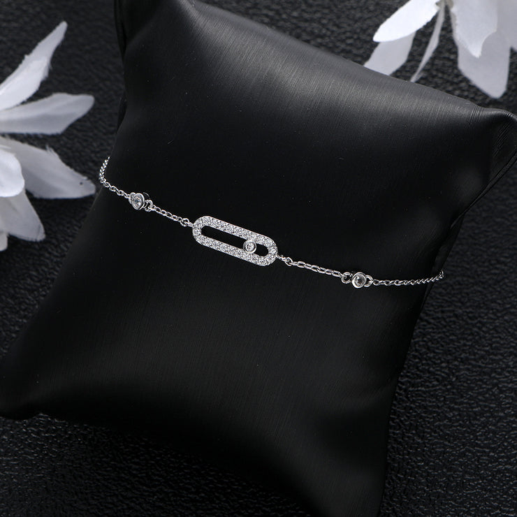 Classic Zirconia Eye Geometric Zirconia Bracelet