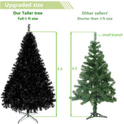 6ft 1600 Branches PVC Christmas Tree Black