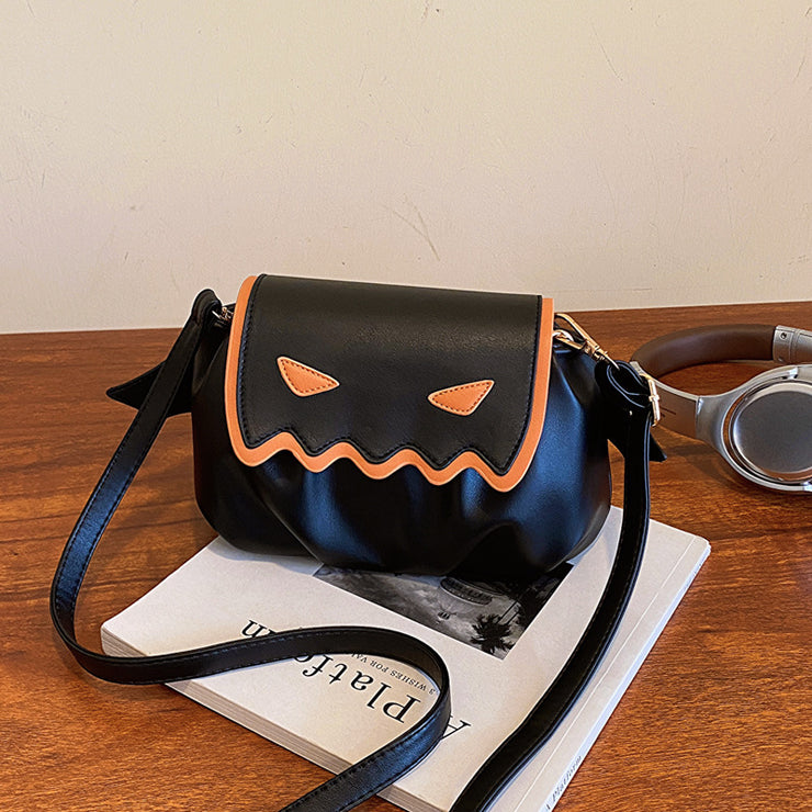 Halloween Pumpkin Crossbody Bag with Wings