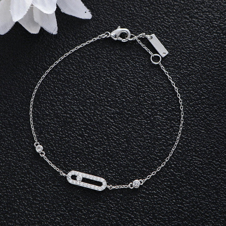 Classic Zirconia Eye Geometric Zirconia Bracelet