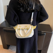 Halloween Pumpkin Crossbody Bag with Wings