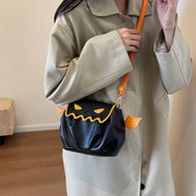 Halloween Pumpkin Crossbody Bag with Wings