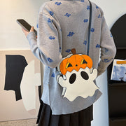 Halloween 3D Cartoon Pumpkin & Ghost Crossbody Bag